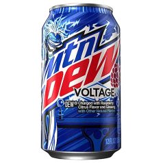   Mountain Dew USA Voltage Szénsavas Üdítőital 0,355l málna-citrom