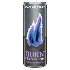 Burn Zero Energy Drink Raspberry Málna energiaital 0,25l