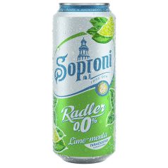   Soproni Radler Lime-Menta Alkoholmentes Dobozos Sör 0,5l (0%)