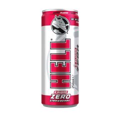 Hell Zero Strawberry Cukormentes Energiaital 0,25l